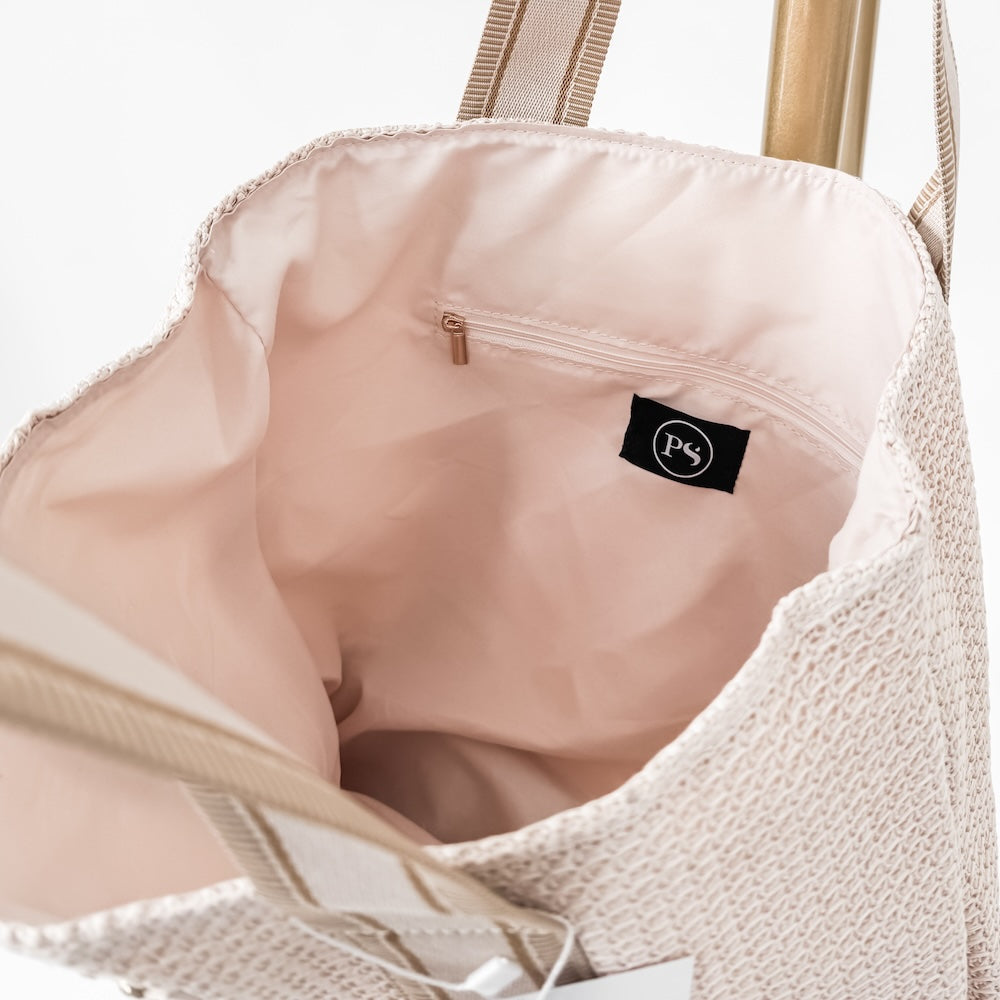The Ruby Raffia Black Tote Bag