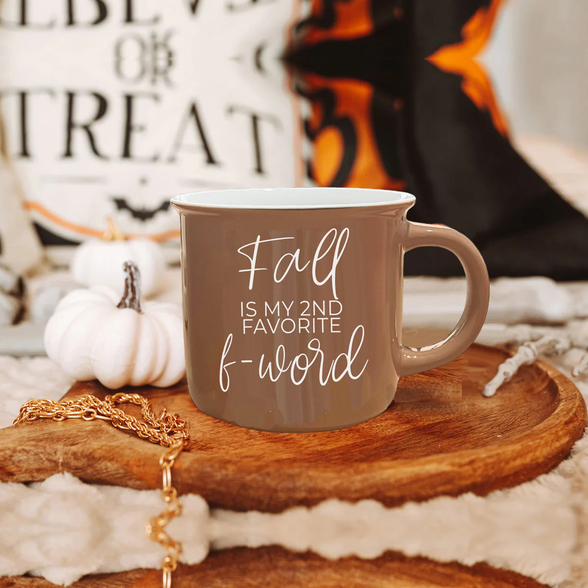 Fall Is My 2nd Favorite F Word Brown Coffee Mug