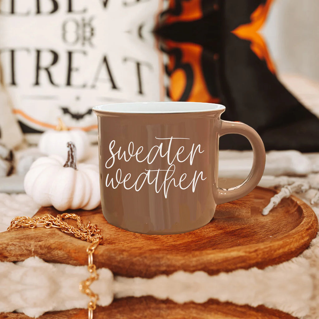 Sweater Weather Brown Coffee Mug