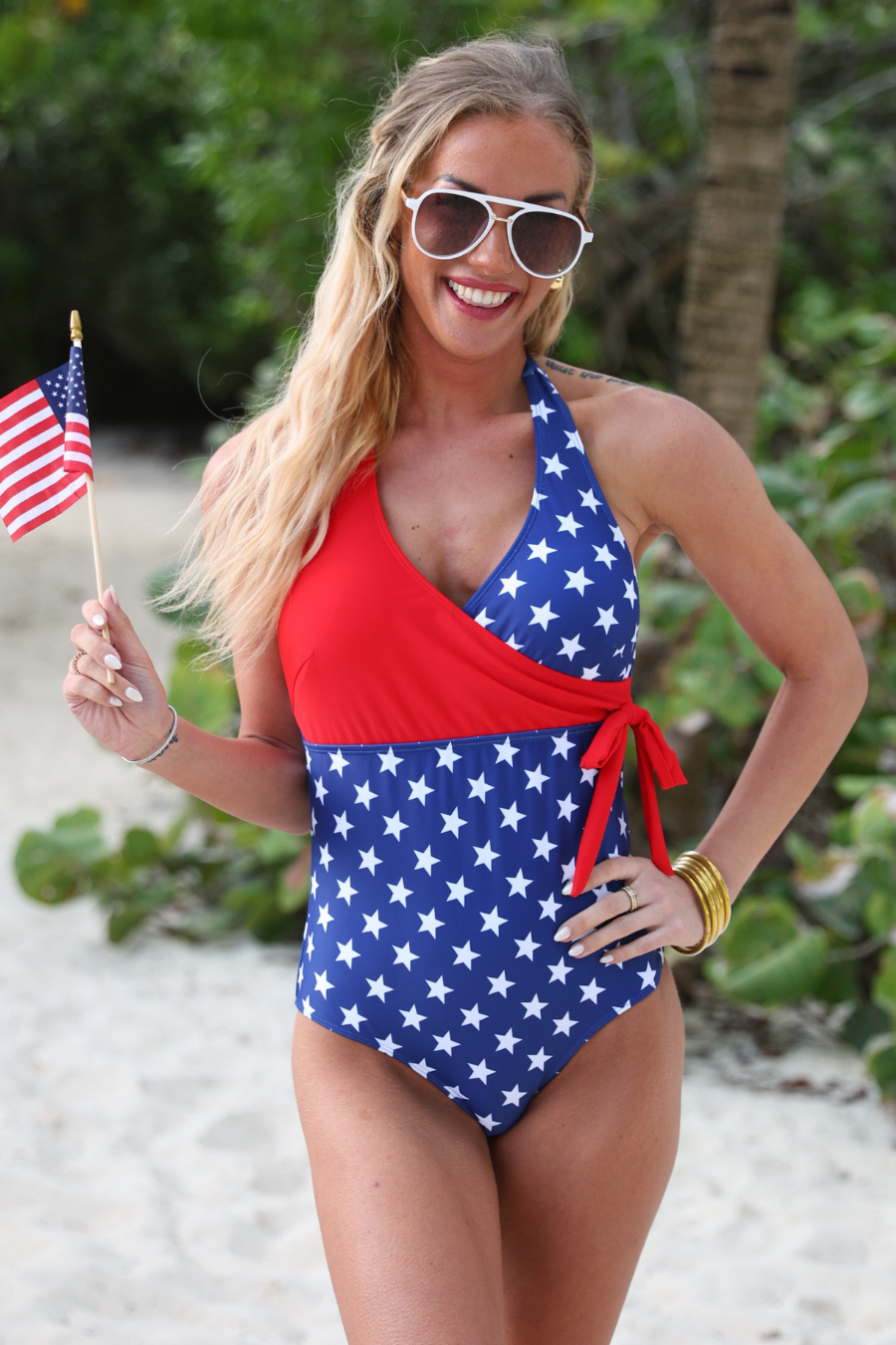 The Liberty Wave Halter Swimsuit