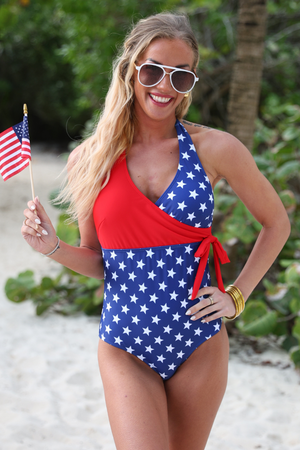 The Liberty Wave Halter Swimsuit
