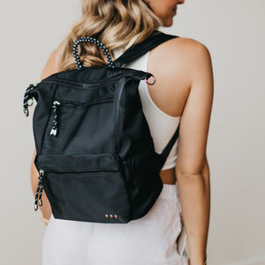 The Ryanne Black Roped Backpack