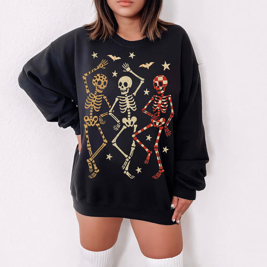Dancing Skellies Black Unisex Sweatshirt