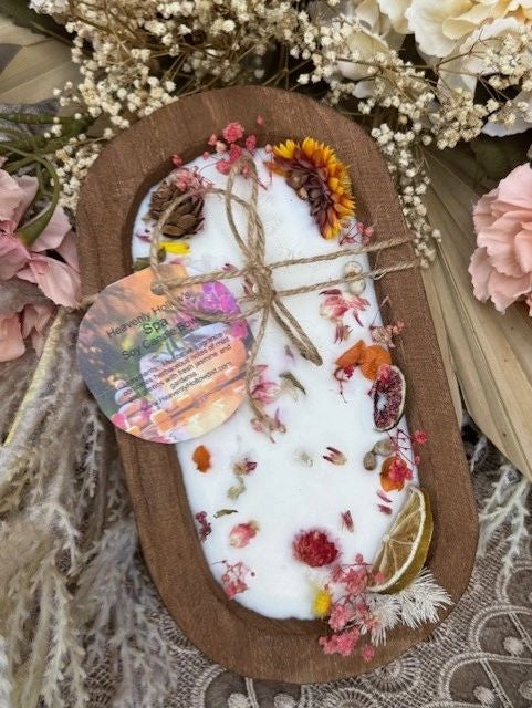 Spa Floral 8.5” Dough Candle Bowl