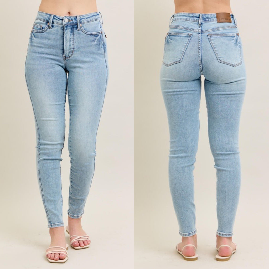 Perfect Match Judy Blue High Rise Vintage Wash Skinny Denim