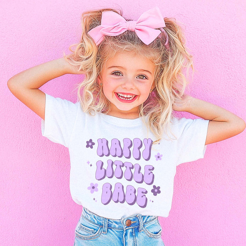 Happy Little Babe White TODDLER/YOUTH T Shirt