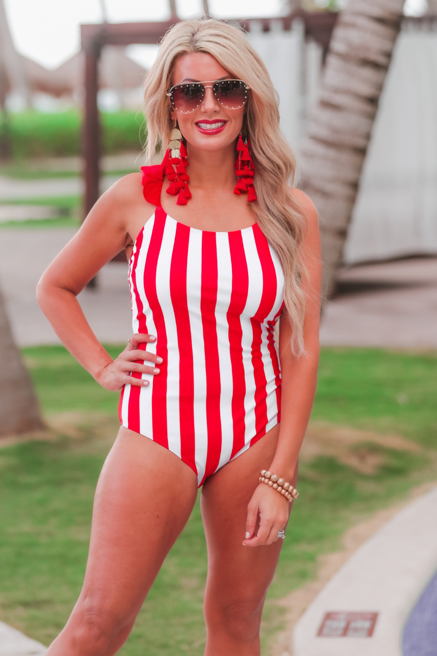 Adult Set Sail Striped Swimsuit