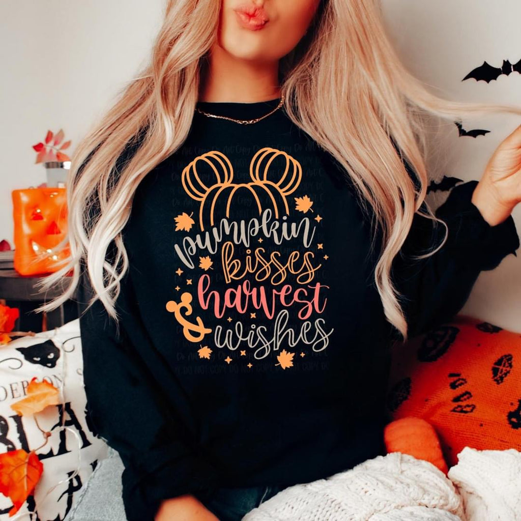 Pumpkin Kisses Black Unisex Sweatshirt