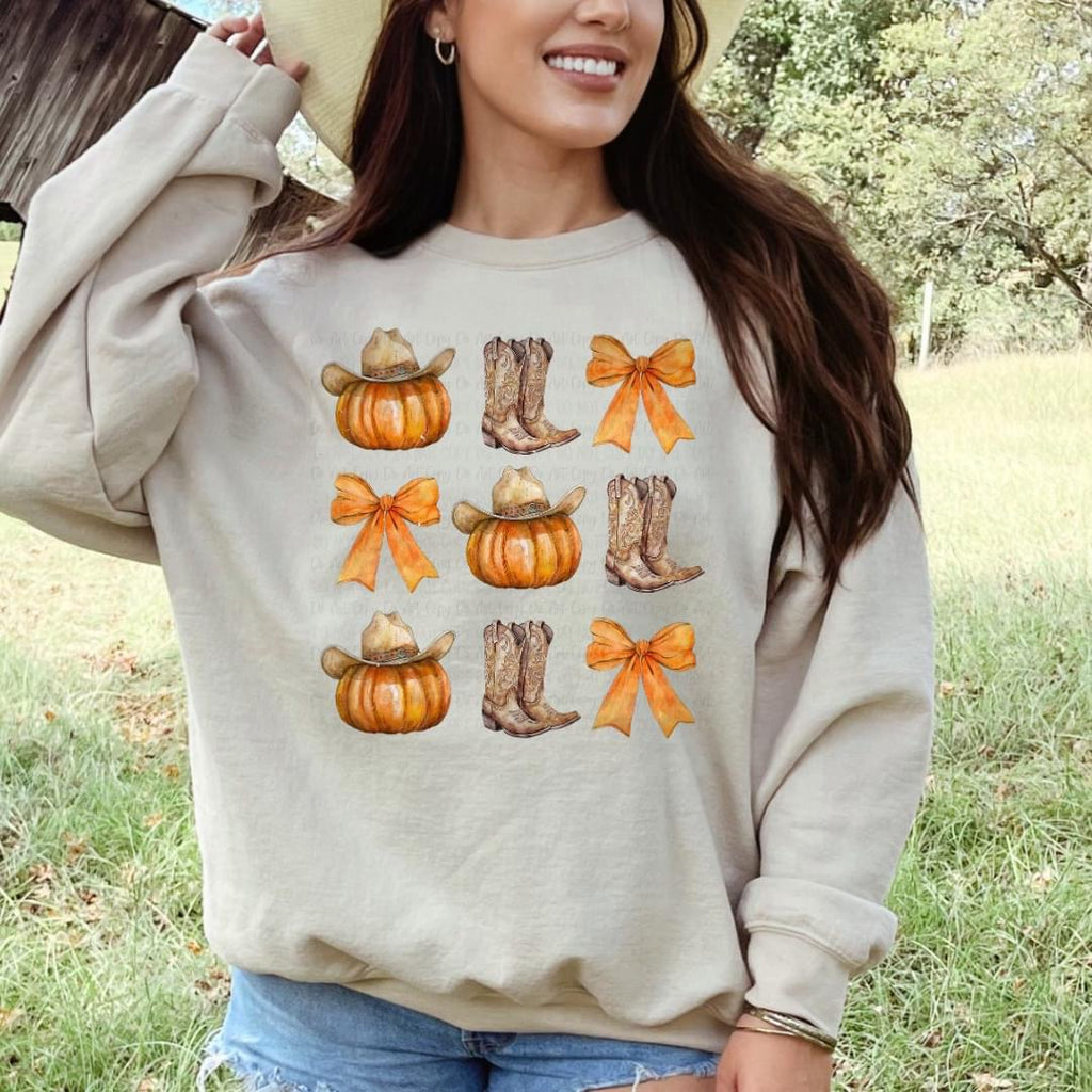 Pumpkin Boots Sand Unisex Sweatshirt