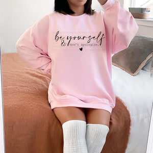 Be Yourself Pink Unisex Sweatshirt