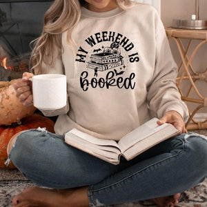 My Weekend Is Booked Sand Unisex Sweatshirt