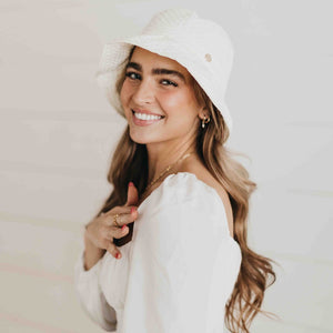The Frankie Cream Quilted Bucket Hat