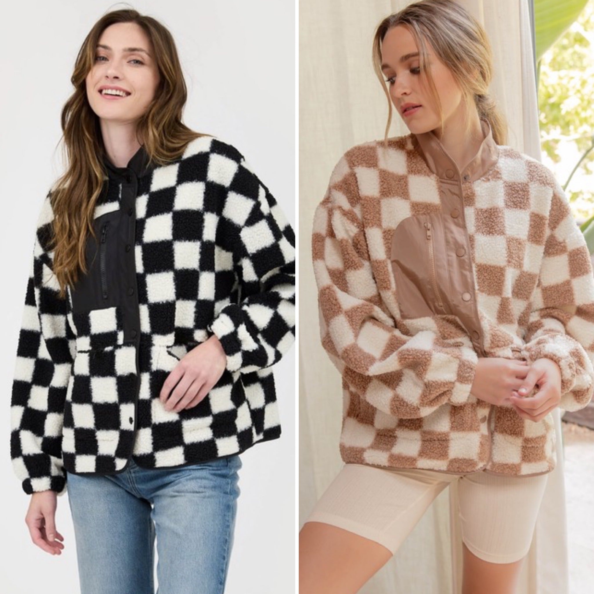 Warm Me Up Taupe Plaid Fleece Jacket