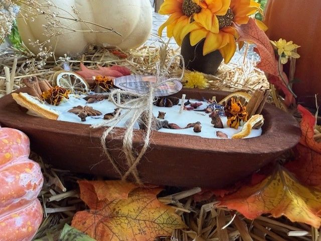 Pumpkin Spice 8.5” Dough Candle Bowl