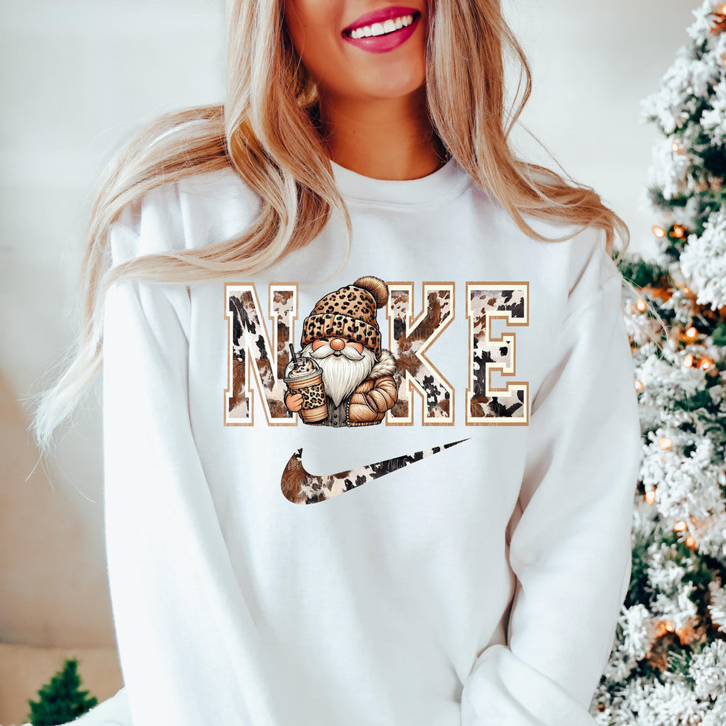 Swoosh Santa White Unisex Sweatshirt