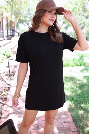 The Bailey Basic Black T Shirt Dress