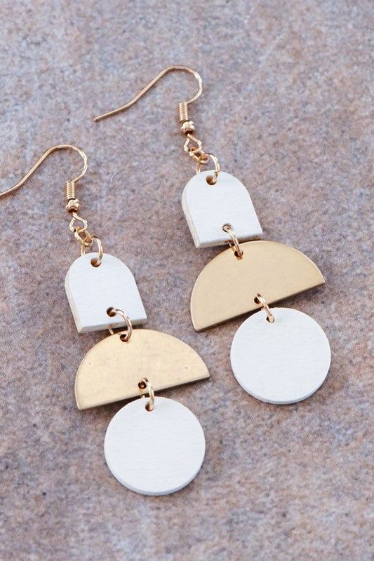 The Bianca Wooden Drop Earrings