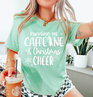 Caffeine & XMAS Cheer Mint Unisex T Shirt