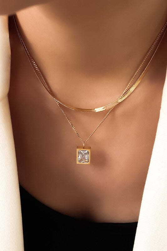 The Kelsey Stainless Steel Layered Necklace
