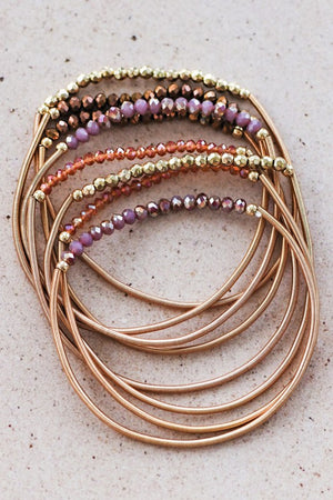 The Caleigh Stretchy Layered Guitar String Bracelet Stack