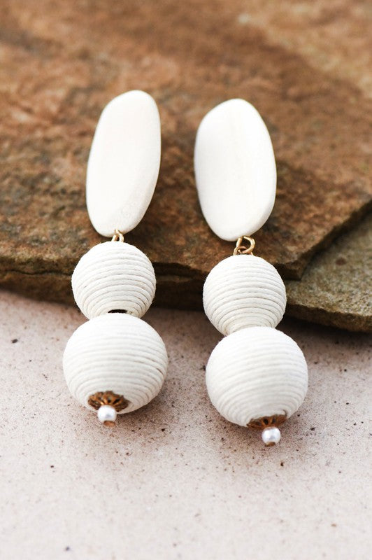 The Karlie Boho Wooden Dangle Earrings