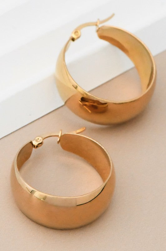 The Faye Stainless Steel Hoops