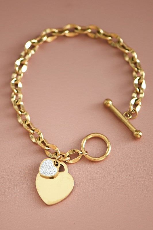 The Jessie Heart Chain Bracelet