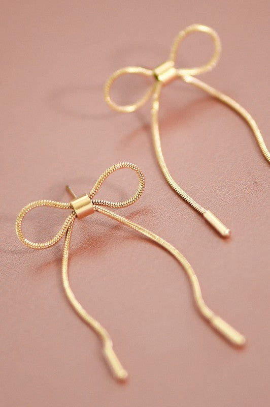 The Stacie Dainty Bow Earrings
