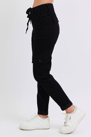 She’s All That Black High Waist Judy Blue Cargo Joggers