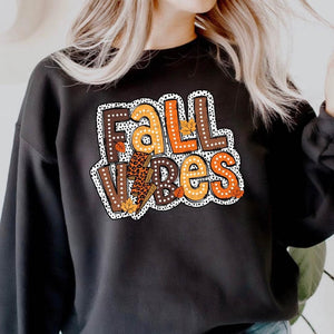 Fall Vibes Black Unisex Sweatshirt