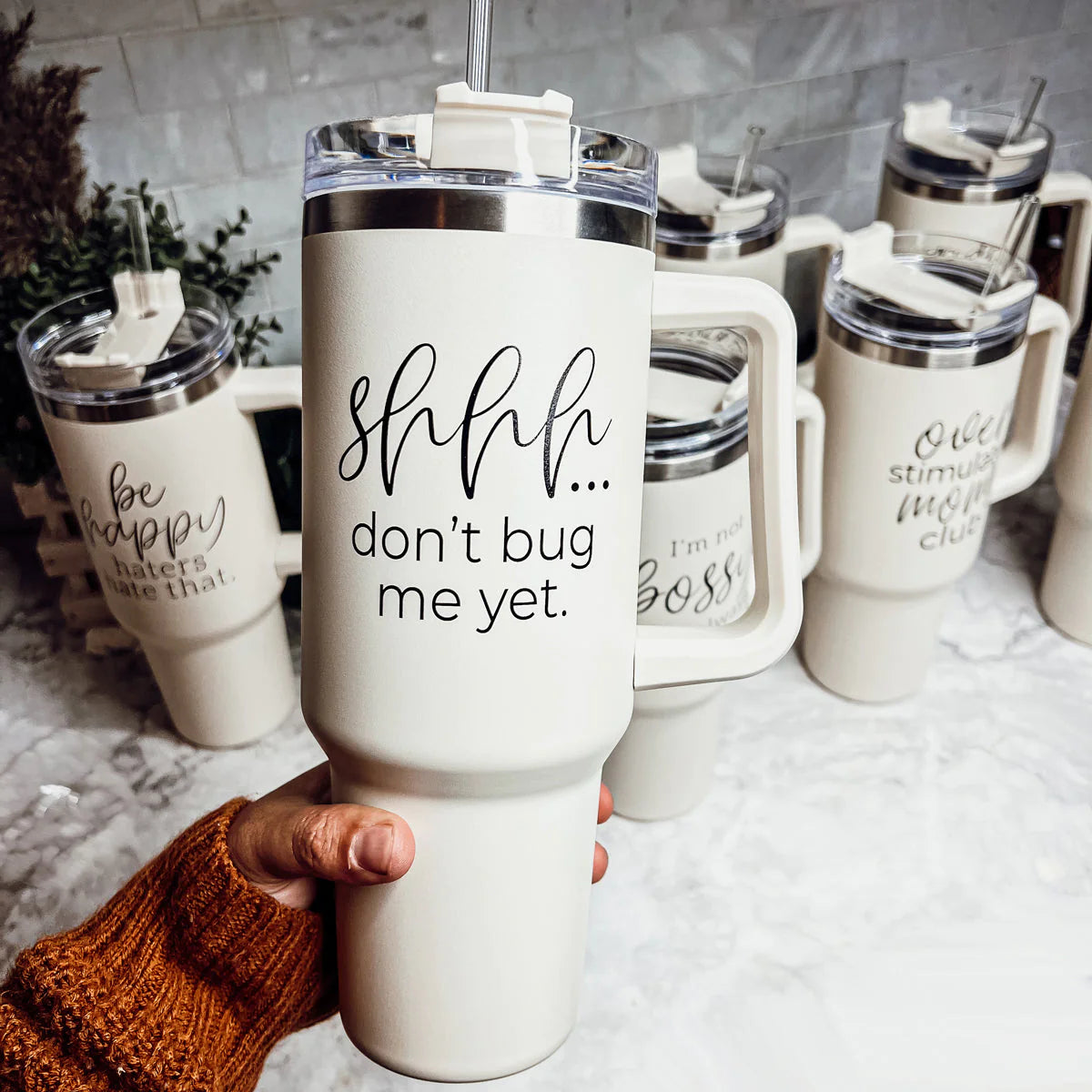 Shhh… Don’t Bug Me Yet 40OZ Insulated Travel Mug