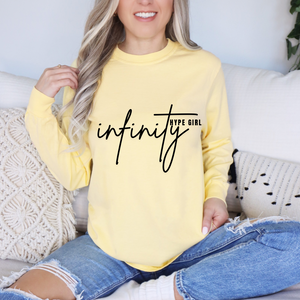 INFINITY HYPE GIRL Butter Comfort Colors Unisex Long Sleeve