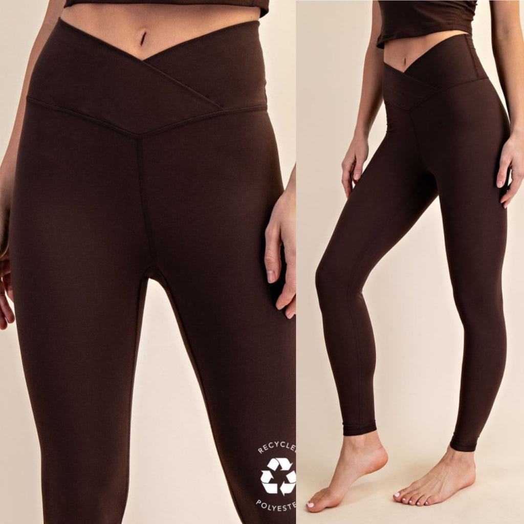 The Butter Basics Espresso High Waist Leggings W/ Pockets