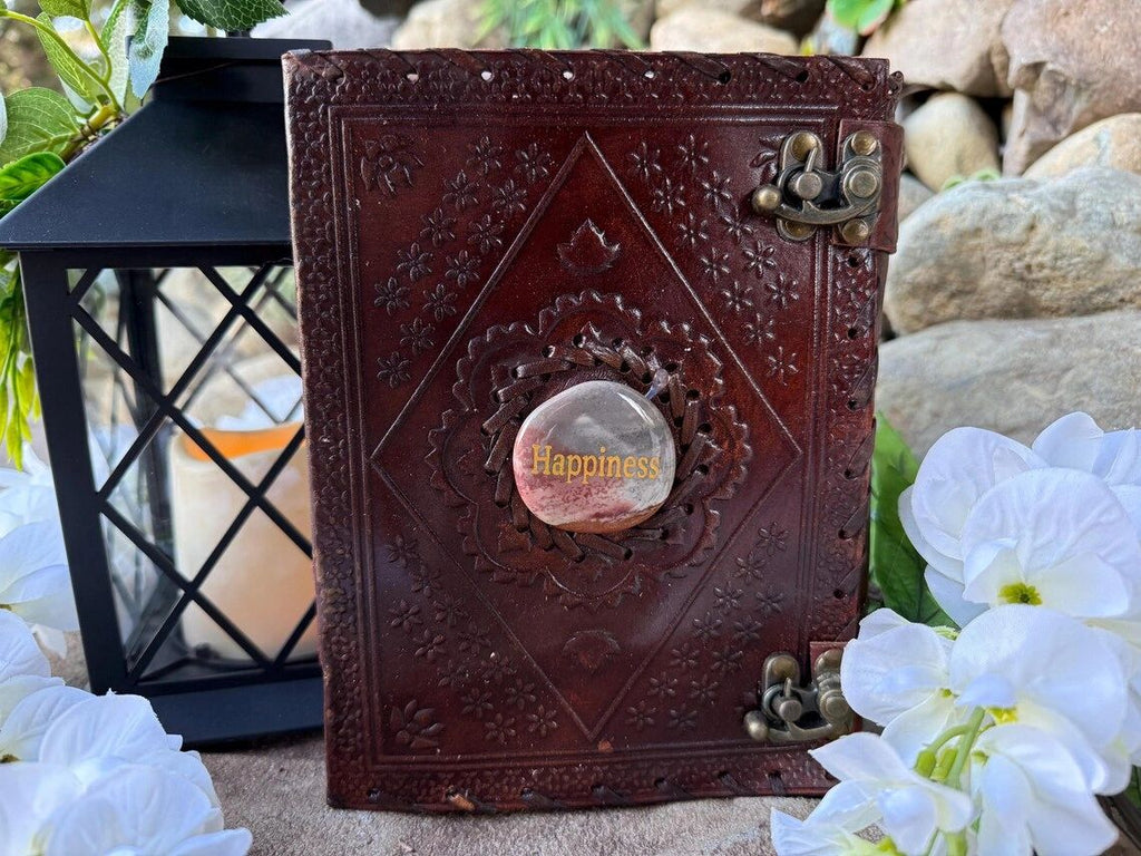 Happiness Leather Bound Journal