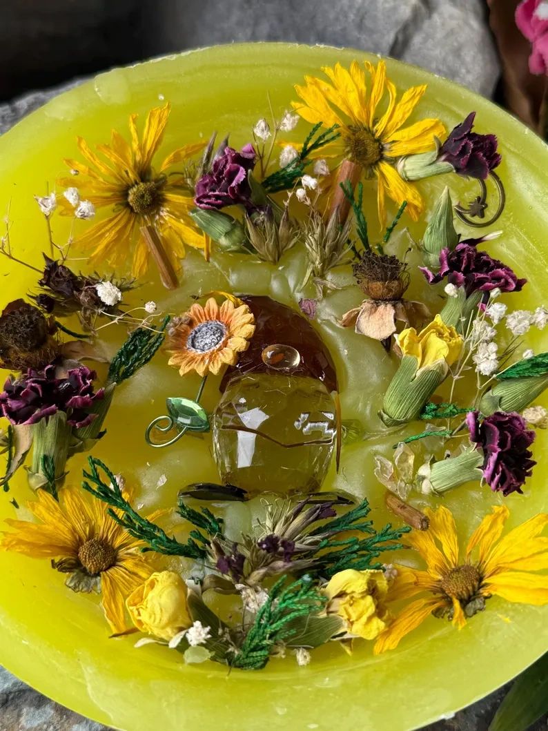 Vanilla Bean Floral 7” Candle Bowl