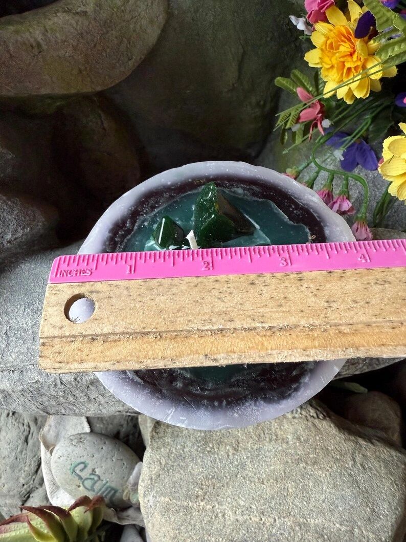 Mahogany Teakwood Geode 4” Candle Bowl