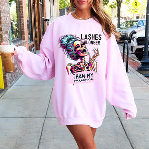 Lashes Longer Pink Unisex Sweatshirt