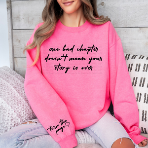 Turn The Page Pink Unisex Sweatshirt