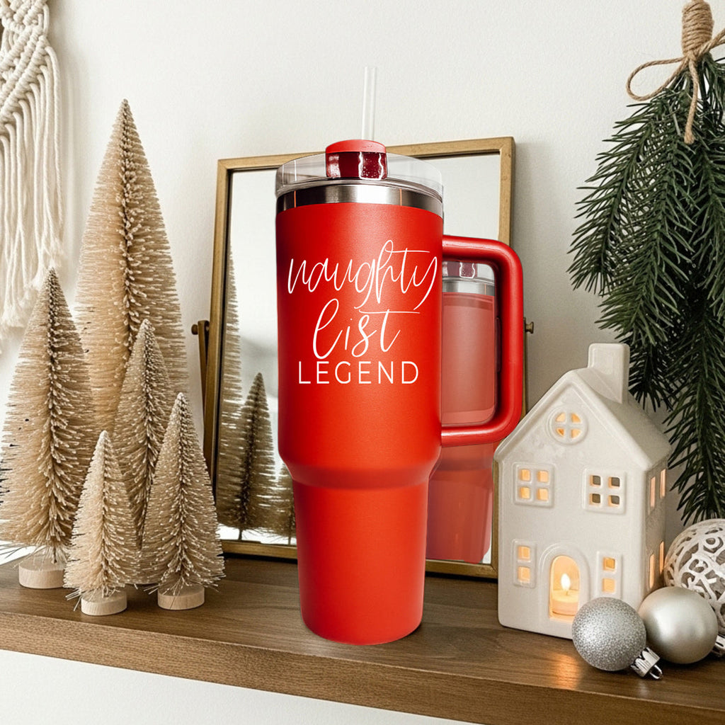 Naughty List Legend 40OZ Insulated Travel Mug