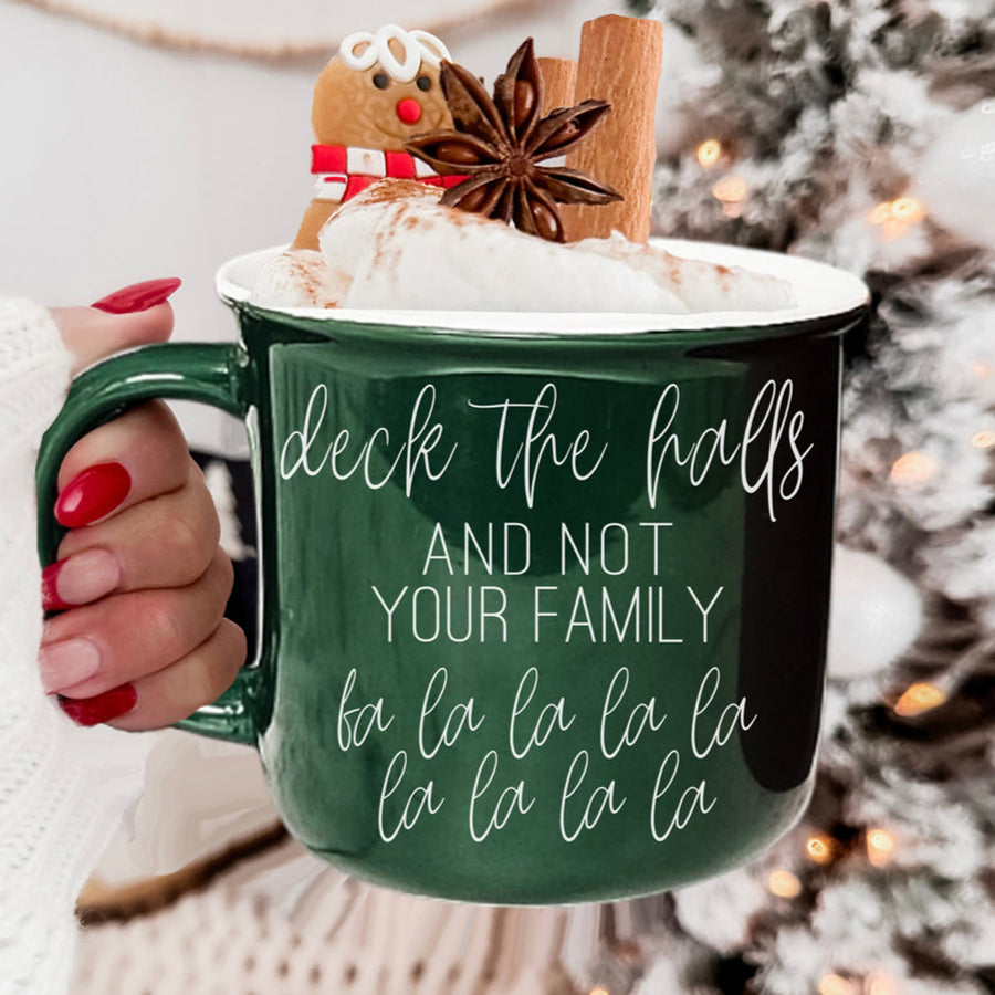 Deck The Halls Green Coffee Mug