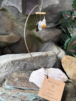 Grounding Positive Vibes Crystal Desk Chime