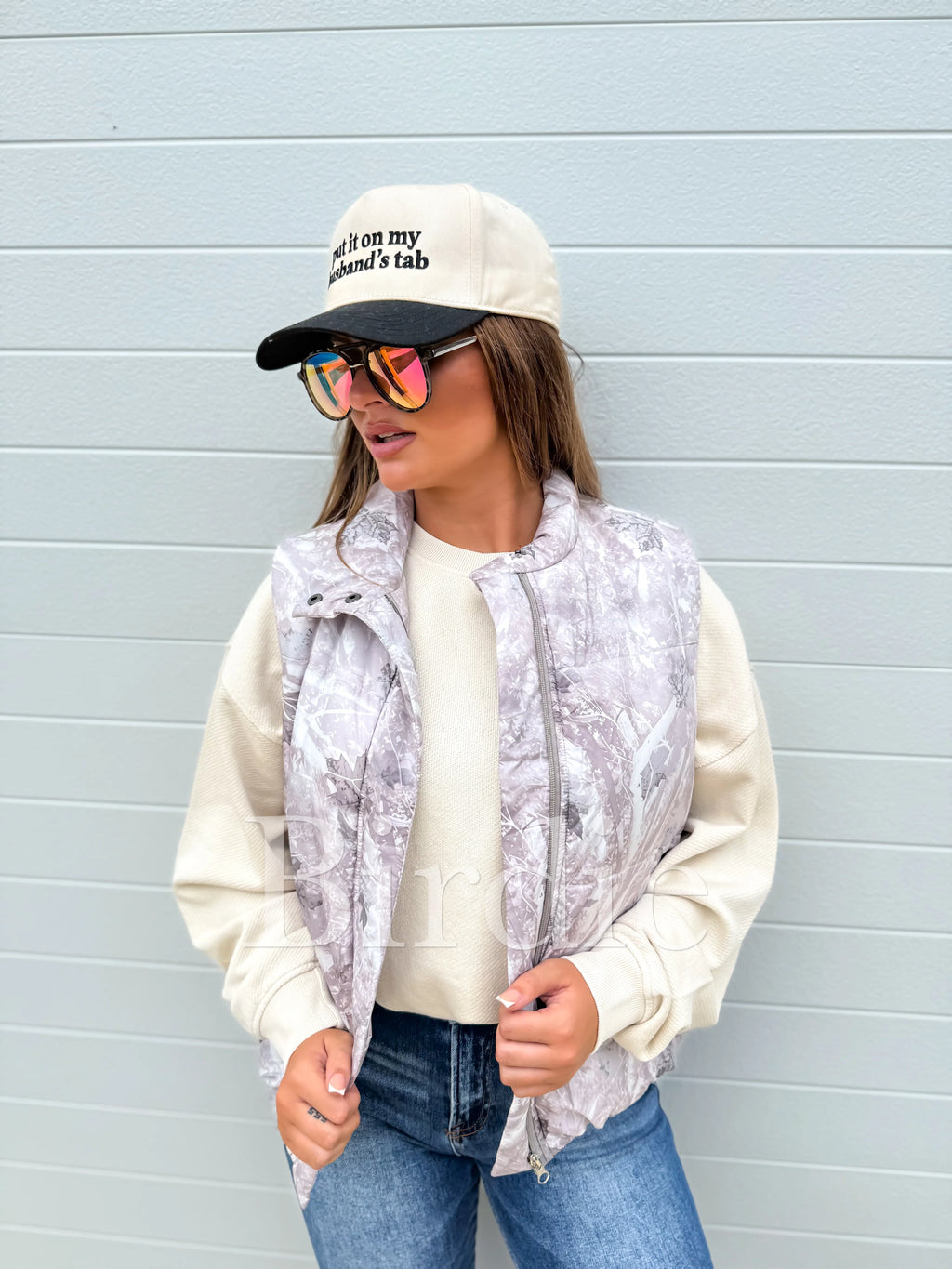 The Ellie Camo Print Puffer Vest