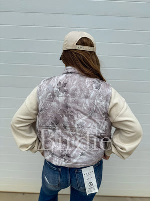 The Ellie Camo Print Puffer Vest