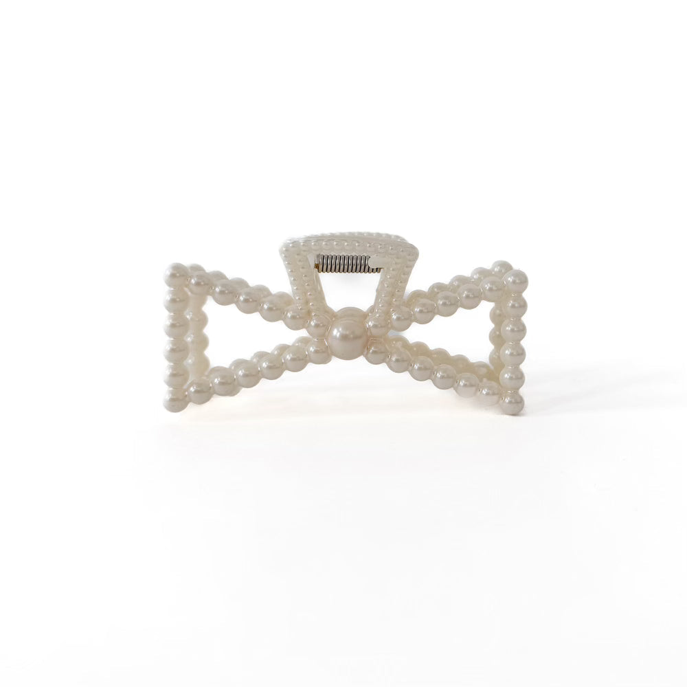 The Kayla Bow Pearl Hair Clip