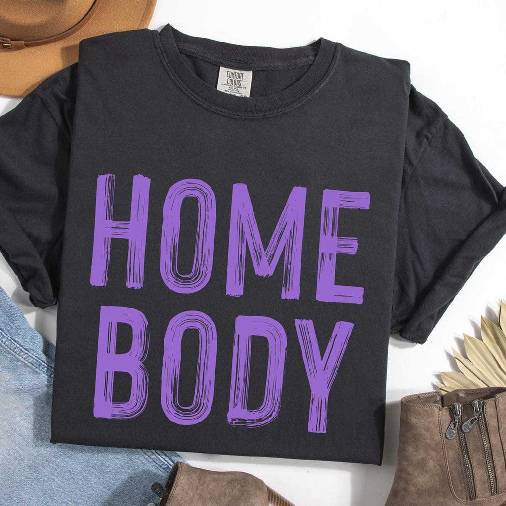 Homebody Black Unisex Cotton T-Shirt