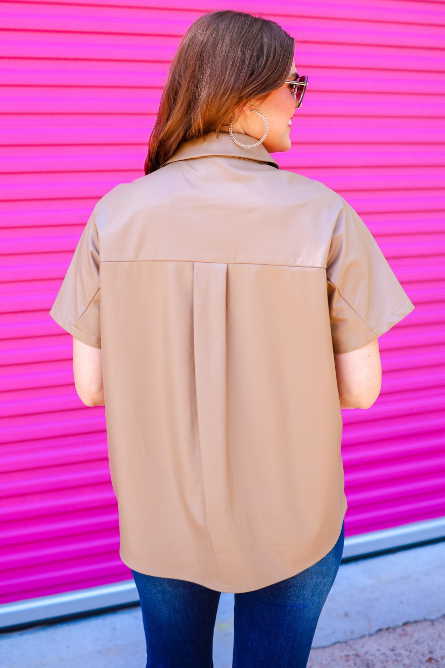 The Sedona Faux Leather Top