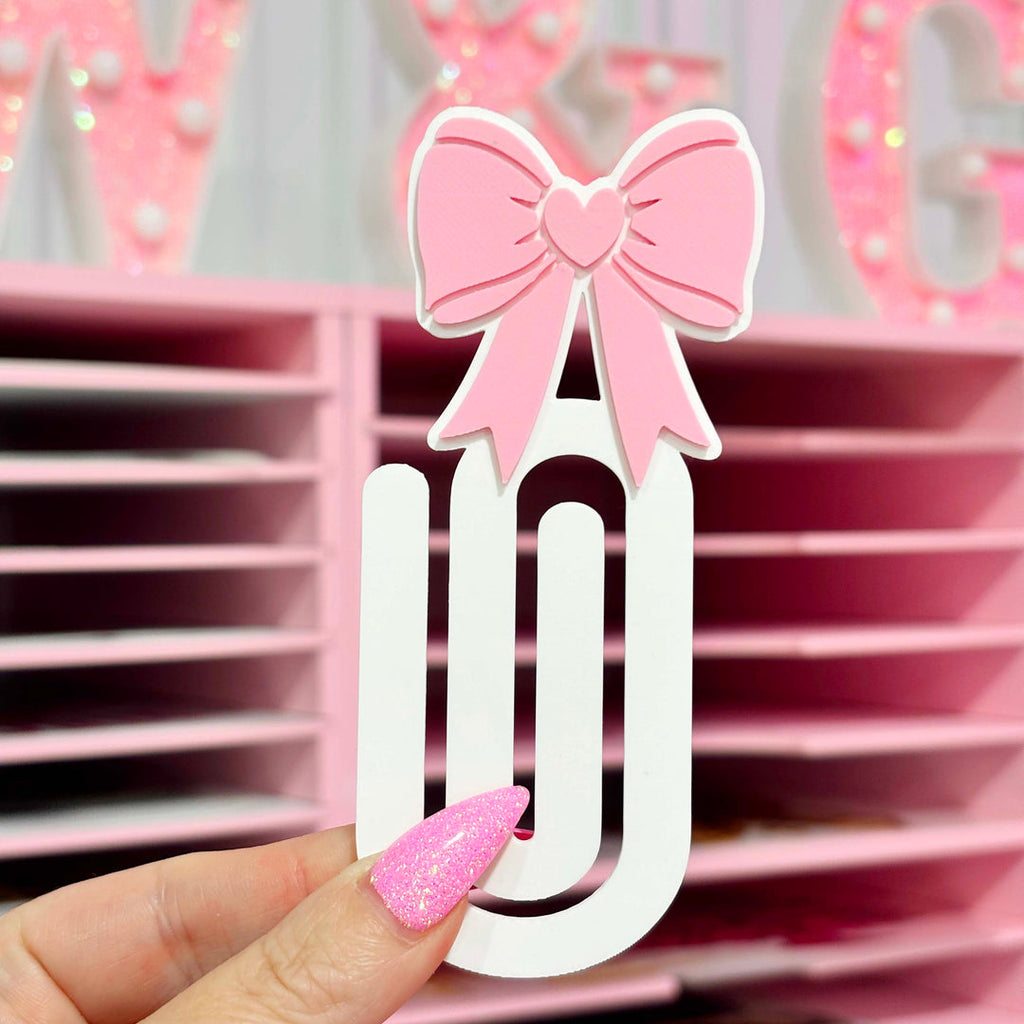 Pink Bow Bookmark