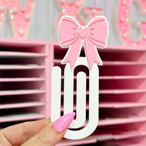 Pink Bow Bookmark
