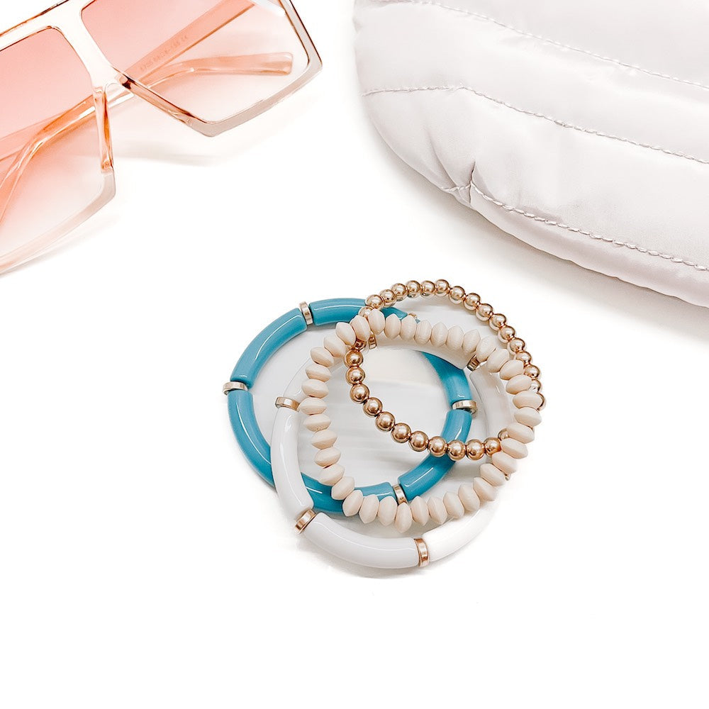 The Stretch & Stack Blue Bracelet Set