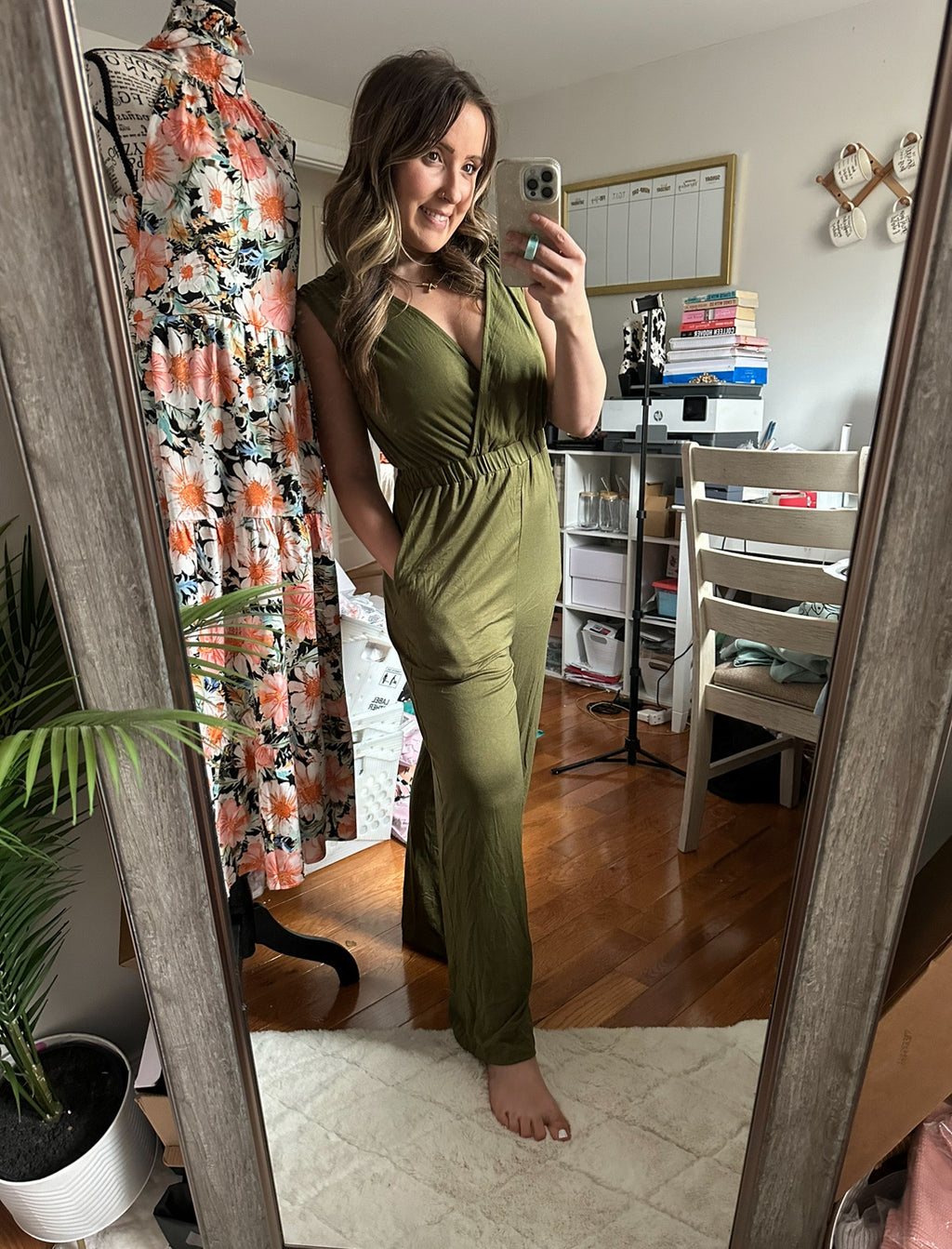 Guest Of Honor Olive Wide Leg Jumpsuit